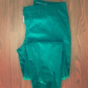 Gap green straight leg pants size 14!